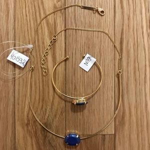 🔶 3 for $10 - Blue Gem Necklace & Bracelet set